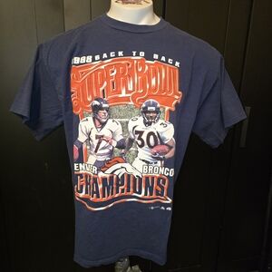 Gildan Navy Denver Broncos 1998 Super Bowl Champions Graphic Tee